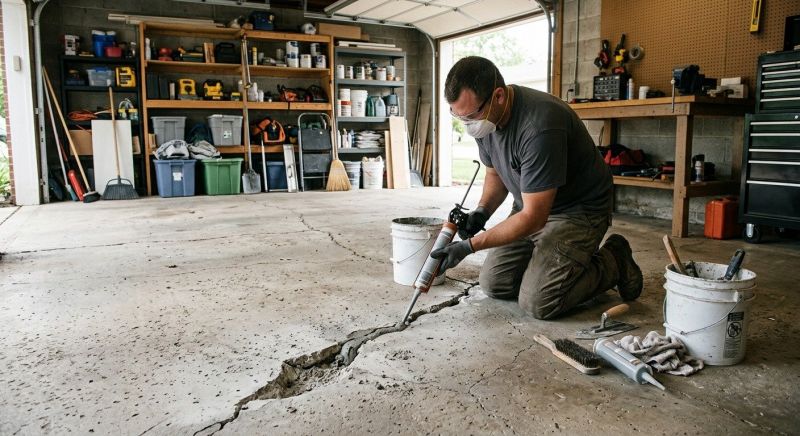 Garage Crack Repair in West Des Moines, IA